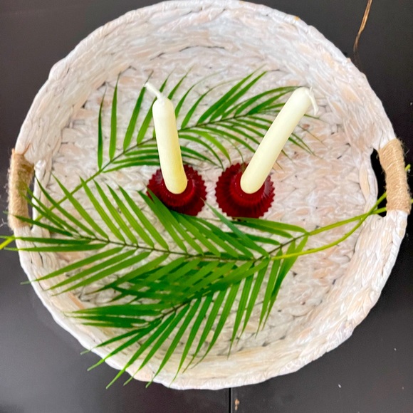 Red Glass Candle holders - Picture 8 of 8